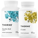 THORNE - Podpora Imuno & Wellness Bundle - Asorbična kislina in vitamin D-5000 - Antioksidant in imunske funkcije - 60 Servinga