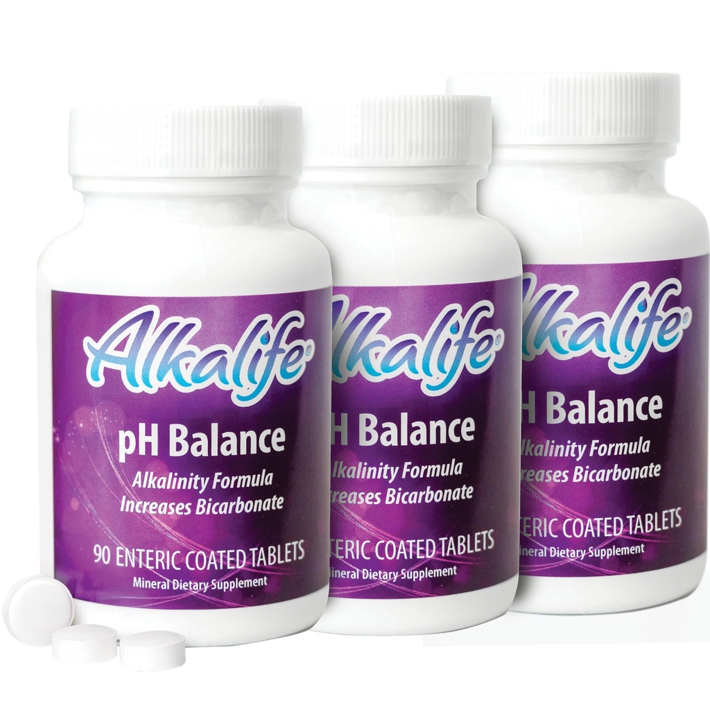 Alkalife pH Balance dodatek tablete - Prvi patentirani alkalni bikarbonat tablete - Nevtralizacijska kislina, Ravnotežje pH, Imunska podpora, Vrhunska zmogljivost, Detox - 270 Tablete
