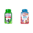 Vitafusion ekstra moč Melatonin Gummy Vitamini, 5mg, 120 ct Gummies & Fiber Dobro sladkor Fiber dodatek, Breskvica, Jagoda in BlackBerry aromatizirani dodatki, 90 Count