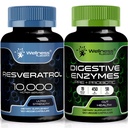 WELLNESS LABSRX Resveratrol Kapsule 10.000 mg - Prebavne encime 450mg