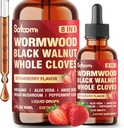 Satoomi 8in1 Wormwood tekoče kapljice s črnim oreščkom, celimi kloni in 5 Več - 60ml za 60 dni dobave