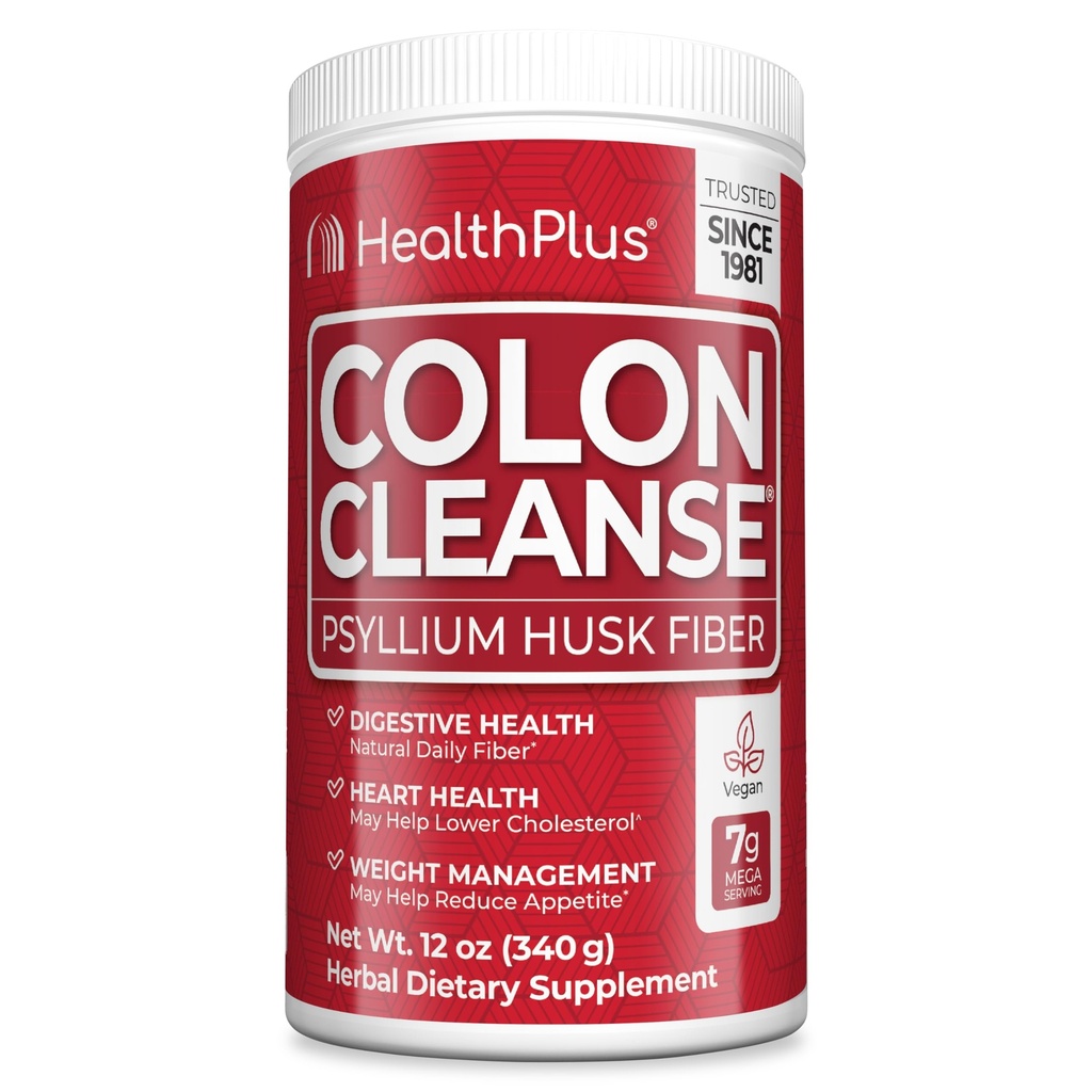 Zdravje Plus Cleans Colon - Naravne dnevne vlaknine v prahu- Gluten prost, detox, srce zdravo (12 Ounces, 48 Servings)
