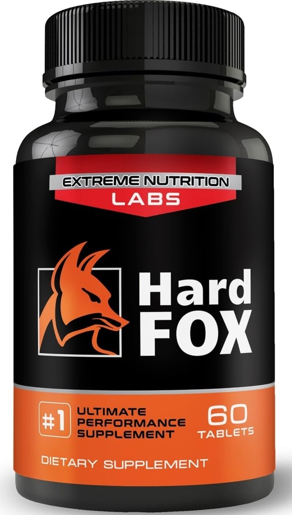 Hard Fox - #1 Ultimate Performance - 3" Dodana velikost v 60 dneh - širitve tablete za moške - Super pogon, moč, velikost, vzdržljivost - 60 Count