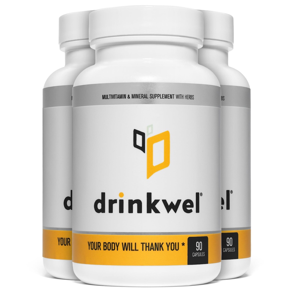 piywel Premium Multivitaminski dodatek - Pakiranje 3 x 90 kapsul - jutranje okrevanje, Jetrna podpora in Imunska podpora - Mlečni osat, Vitamin C, cink, magnezij