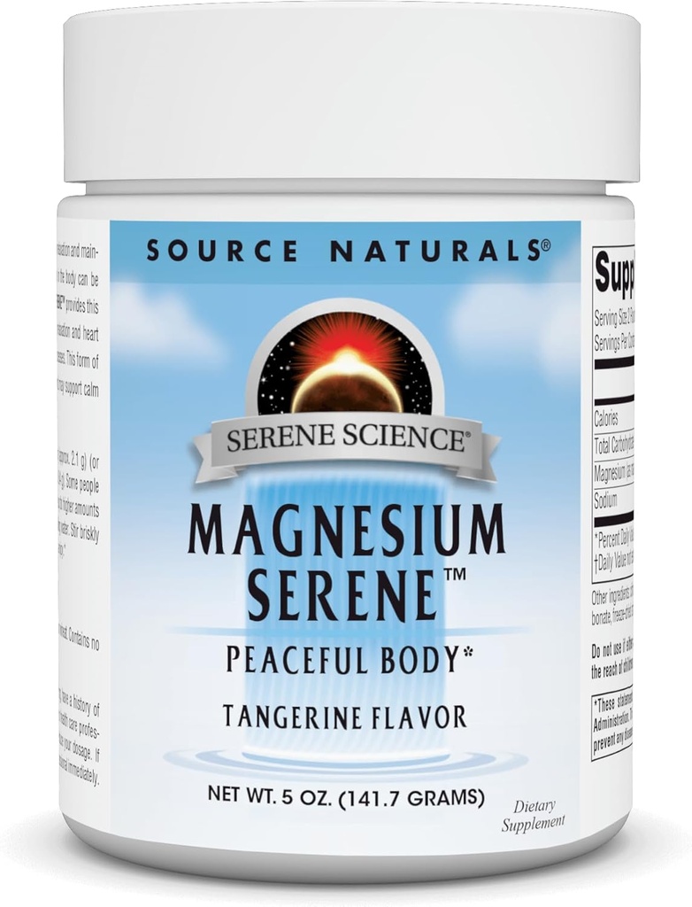 Vir Naturals Serene Science Magnezij Serene, Mirno telo*, Tangerine arome - 5 Ounce prašek