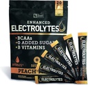 Izboljšani elektrolitski prah (Peach Mango 20pk.) w 0 sladkor + BCAAs +B-Vitamini Elektrolitski dodatek w Kalijev cink in magnezij za hidracijo - Keto Elektroliti