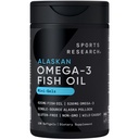 Športne raziskave Ribje olje Mini-softgels - Enostavno za pogoltniti Omega-3 Maščobne kisline iz divje ujete Aljaske Pollock - 625mg, 120 Softgels