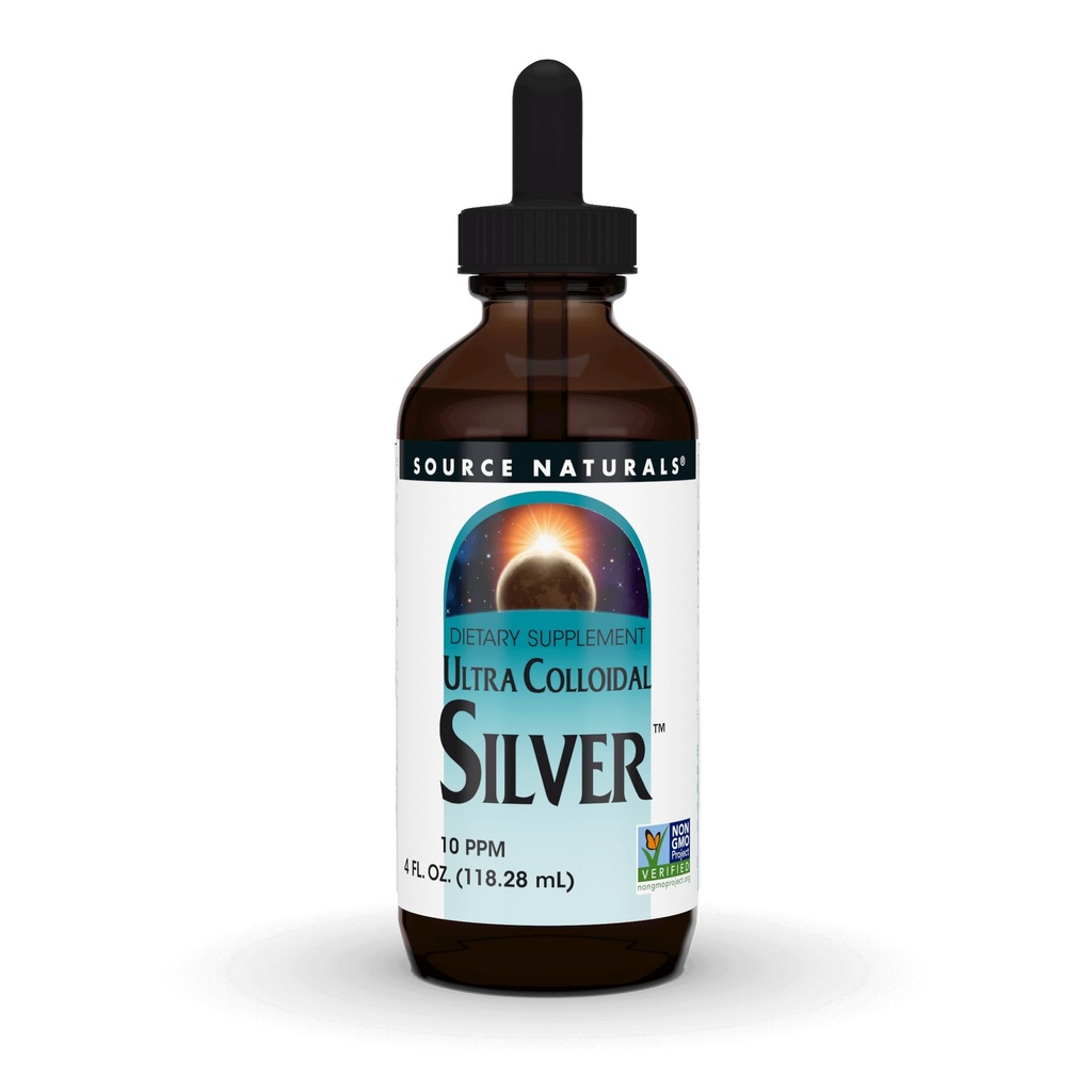 Vir Naturals Ultra Coloidal Silver - Tekoči dodatek za podporo imunskega sistema - 4 oz