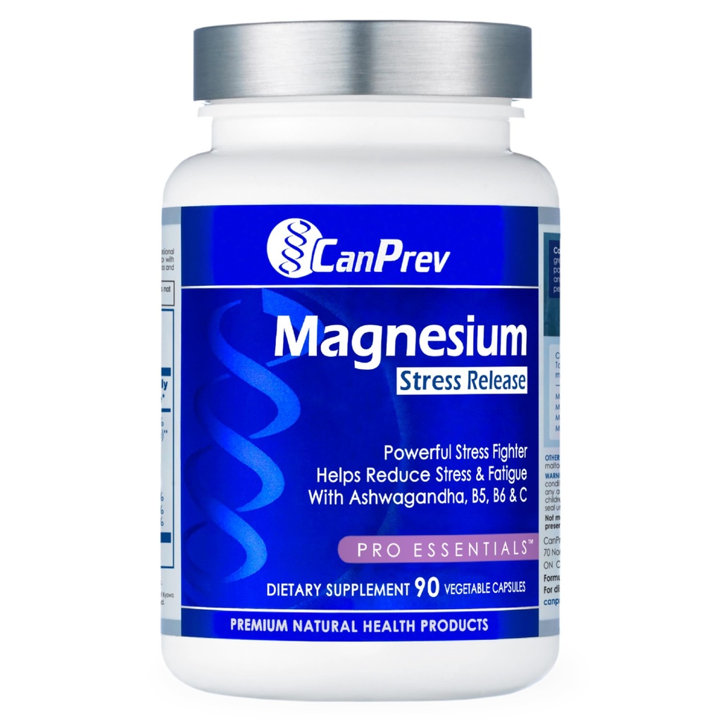 CanPrev Magnezij Bisglicinat z Ashwagandha, B5, B6 & Vitamin C, 90 Veg Caps, 30-dnevno oskrbo, Podpora Nepomirljive noči in sprostitev, Pomaga energije in immnue funkcijo, Vegan, Non-GMO, Mlekarna, Soja, Gluten