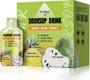 GREENPEOPLE Soursop & Acerola Tekoči dodatek pijača, Soursop Bitters tekoči, Imunsko spodbujanje Vitamin C pijača, hitra absorpcija, Vegan, Non-GMO, 10 Packets