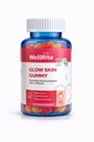 Glow Skin Gummy Vitamini, 60 Count, Jabolčno aromo, Vegan, Želatina prost, Gluten Free, Nut Free, Glowing & Hidrirana koža, Zmanjšani ekcema, Zmanjšane gube