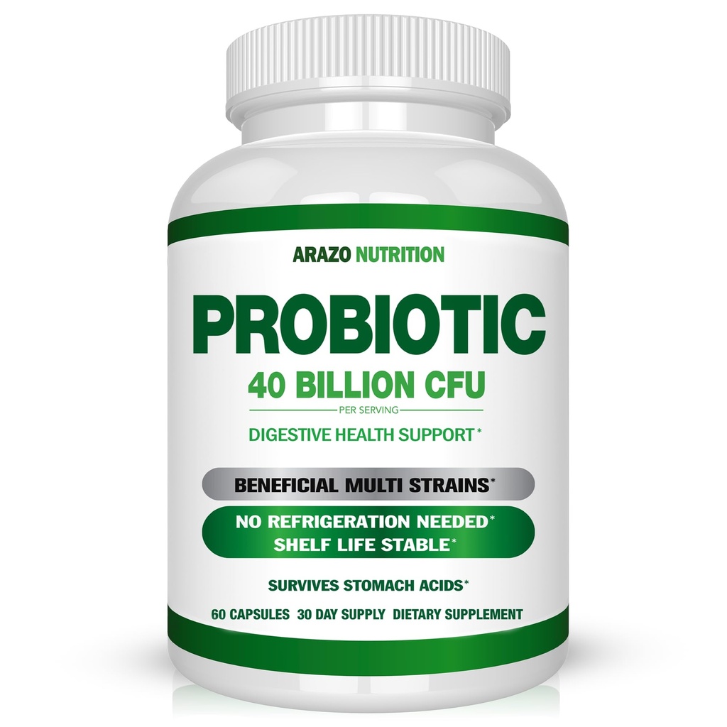 Arazo Nutrition Probiotic 40 Milijarda CFU - Rokavice Stabilno s prebiotiki in acidofilom - Stabilna moč do izteka – Čas za javnost Probiotiki