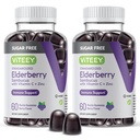 VITEEY Sambucus Elderberry Gumies za odrasle in najstnike + cink in vitamin C - brez sladkorja - Imunska podpora & Booster Zeliščni dodatek - Vegan, Gluten Free, želatina, brez GSO, Žvečljiva jagoda