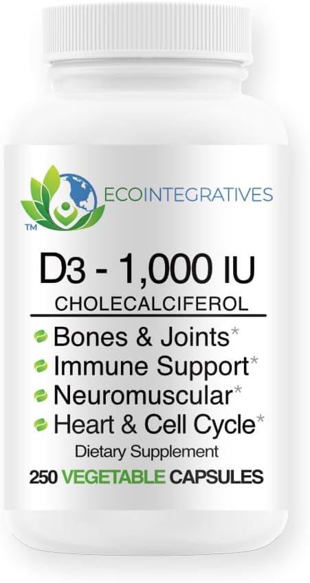25 μg (holekalciferol) hipoalergena podpora mišicam, kostem in zobem, dojkam, prostati, kardiovaskularnim, kolonialnim in imunskim zdravjem (250 Veggie kapsul)