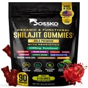 3200 MG Pure Himalajan Shilajit Gumies Organic za moške in ženske s probiotiki & Magnezij Ashwagnadha Chaga Kurvična kislina 105+ Trace Minerali I Vegan Non-GMO I Lab Tested I 90 Count