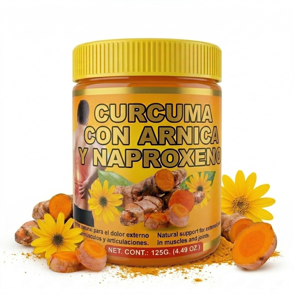 Arnica and Turmeric Gel, 4.4 oz (125g), Natural Fast-Absorbing Formula for Body Massage and Skin Care, Ideal for Post-Exercise Recovery and Daily Skin Comfort