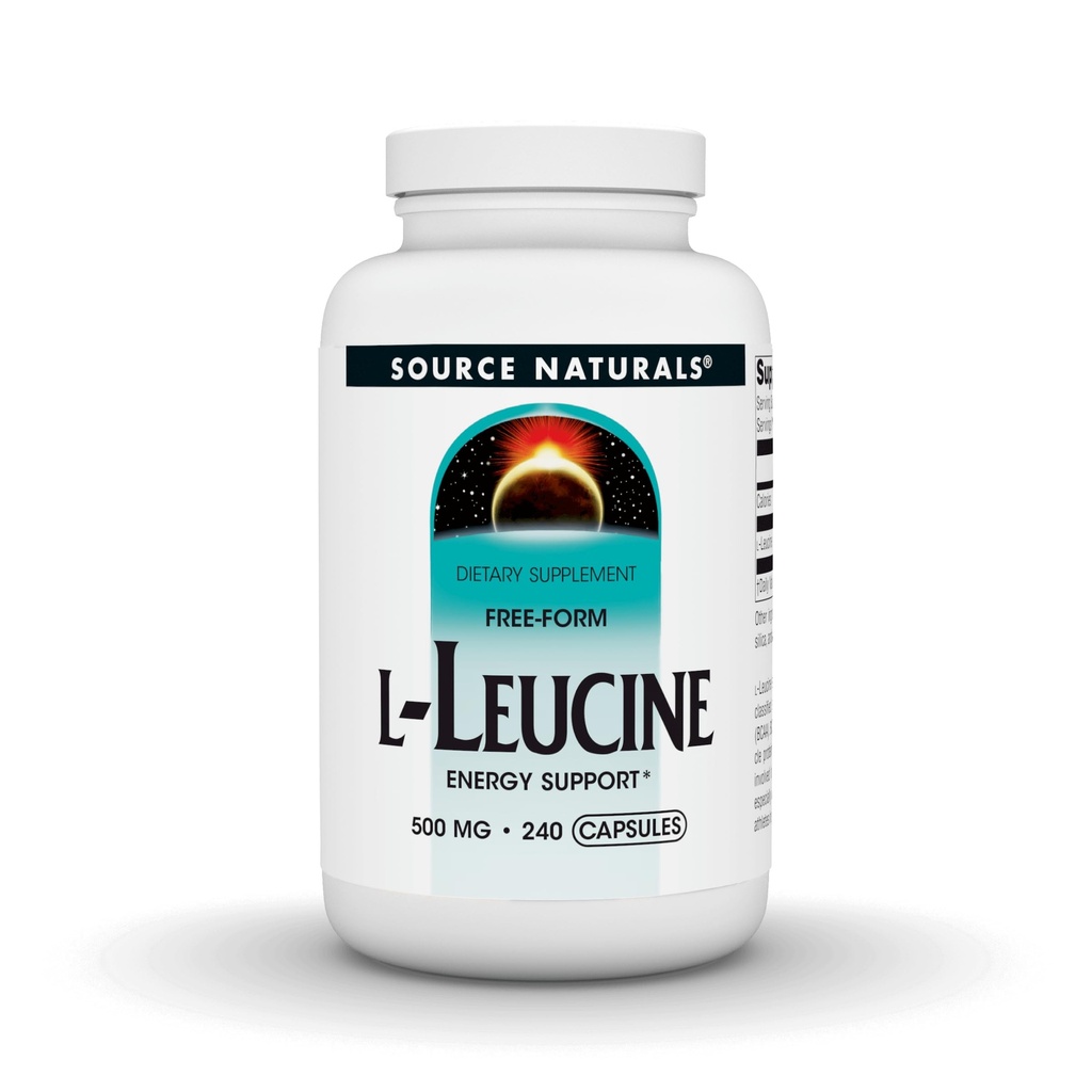 Vir Naturals L-Leucin, energijska podpora*, Free Form Essential Amino Acid dodatek za energetsko podporo - 240 kapsul