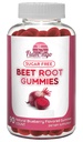 Sladkor brez dušikovega oksida Beet Root Gummies - Beet Root Chewables za atletsko zmogljivost, Nitric Oxide Booster, Energija, pretok krvi in kroženje - 90 Bees Root Gummy Chews.