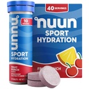 Nuun Sport Elektrolitske tablete z magnezijem, kalcijom, kalijem, kloridom in natrijem, brez glutena in veganom, sadni punch, 4 pakiranja (40 skupaj)