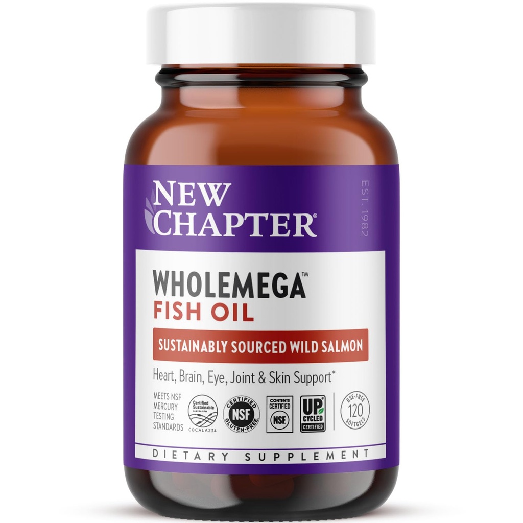 Novo poglavje Hollomega ribje olje dodatek - 2000mg na Serving, klinično dokazano Wild Aljaska Salmon olje z Omega-3 + Vitamin D3 + Astaksantin, 120 Softgels
