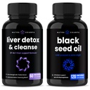 NutraChamps Jetrna čistila Razstrupljanje in črno seme Oil kapsule paket