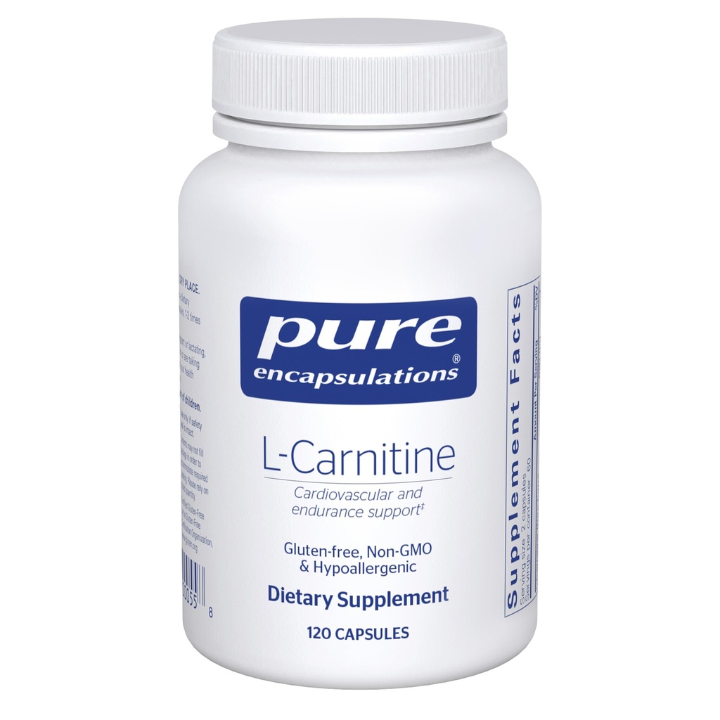 Pure Encapsulations L-Carnitine | Hypoallergenic Supplement for Cardiovascular and Endurance Support* | 120 Capsules