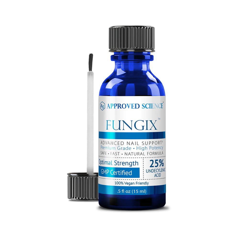 Fungix s 25% Undecilenic Acid, Antifungal Nail Solution z oljem čajevca, All Natural Best Fungus Toenail Zdravljenje za učinkovite rezultate po odobreni znanosti - Pack po 1