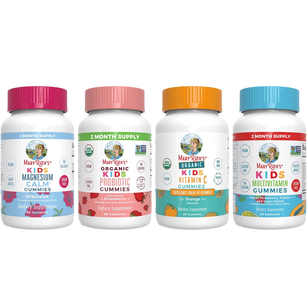 MaryRuth Organics multivitamin, probiotik, magnezij miren, in vitamin C Gumies za otroke 