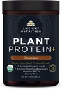 Ancient Nutrition Plant Protein Powder, Plant Protein+, Chocolate, Organic Vegan Superfoods Supplement, 15g Protein Per Serving, Gluten Free, Paleo prijazno 12 Serving