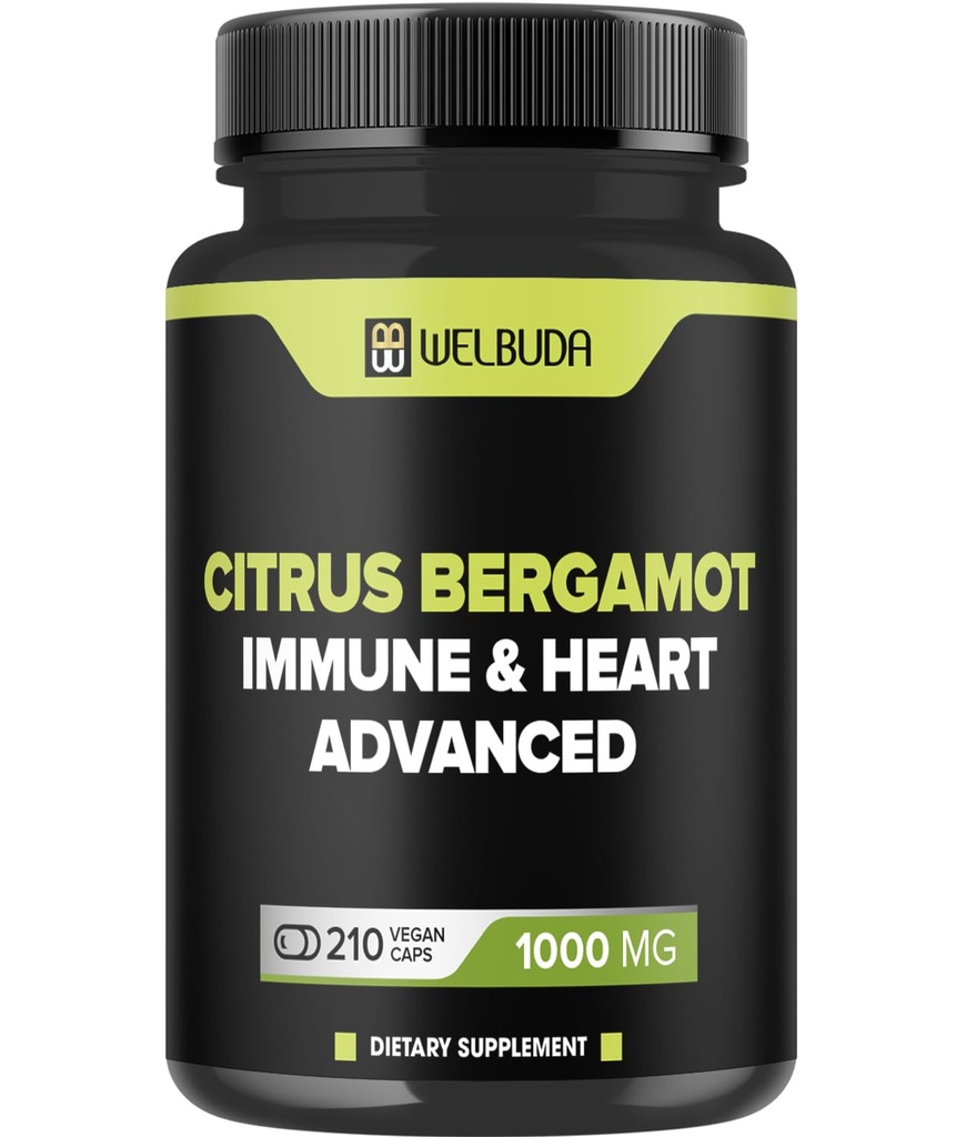 Citrus Bergamot z Olive Leaf, Hawthorn Berry & More - kombinirana formula za cirkulacijsko zdravje, zaščitno funkcijo, zdravje kože - 210 kapsul - 105 dan