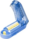Pills Cutter Splitter za majhne in majhne tablete, Nastavljiv razdelilnik tablet Natančno reže več tablet naenkrat. Ostro rezilo z varnostno zaščito. (Klein Blue)