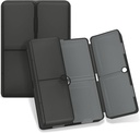 FY Daily tablet Organizator, 7 Kompartmenti Prenosne tablete primeru tabletke potovalne Organizator,[Folding Design] Tablete Škatla za Purse Pocket obdržati vitamine,Cod Jetrno olje,Dodatki in zdravila-Clear Black