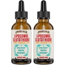 Liposomski glutation Tekoči 2000MG – Antioksidant Detox dodatek za ženske in moške, staranje obramba, funkcije jeter in energije, s hialuronsko kislino + Aloe Vera + vitamin C, Natural & Vegan, 4 FL.OZ