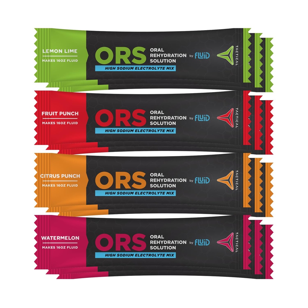 Tekočina taktična - ORS (Oral Rehidracija rešitev), Recover hitrejši, ekstremna dehidracija elektroliti, 12pack (4 Flavor Variety Pack)