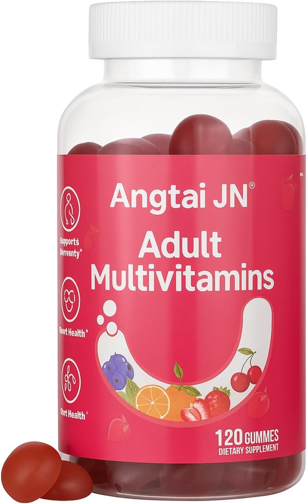 Multivitaminski žvečilni gumiji za ženske in moške - 13 Vitamini in minerali (A, C, D, E, Biotin, Folna kislina, cink), Vegansko prijazno, Podpora Imunsko zdravje, Mešane jagodne arome, 120 MultiVites Gummies, 60 Day Supply