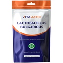 Vitamat Lactobacillus Bulgaris Probiotic Powder - Prebavna zdravstvena podpora - 100 Gram (3.5 OZ) - 100 Servingov