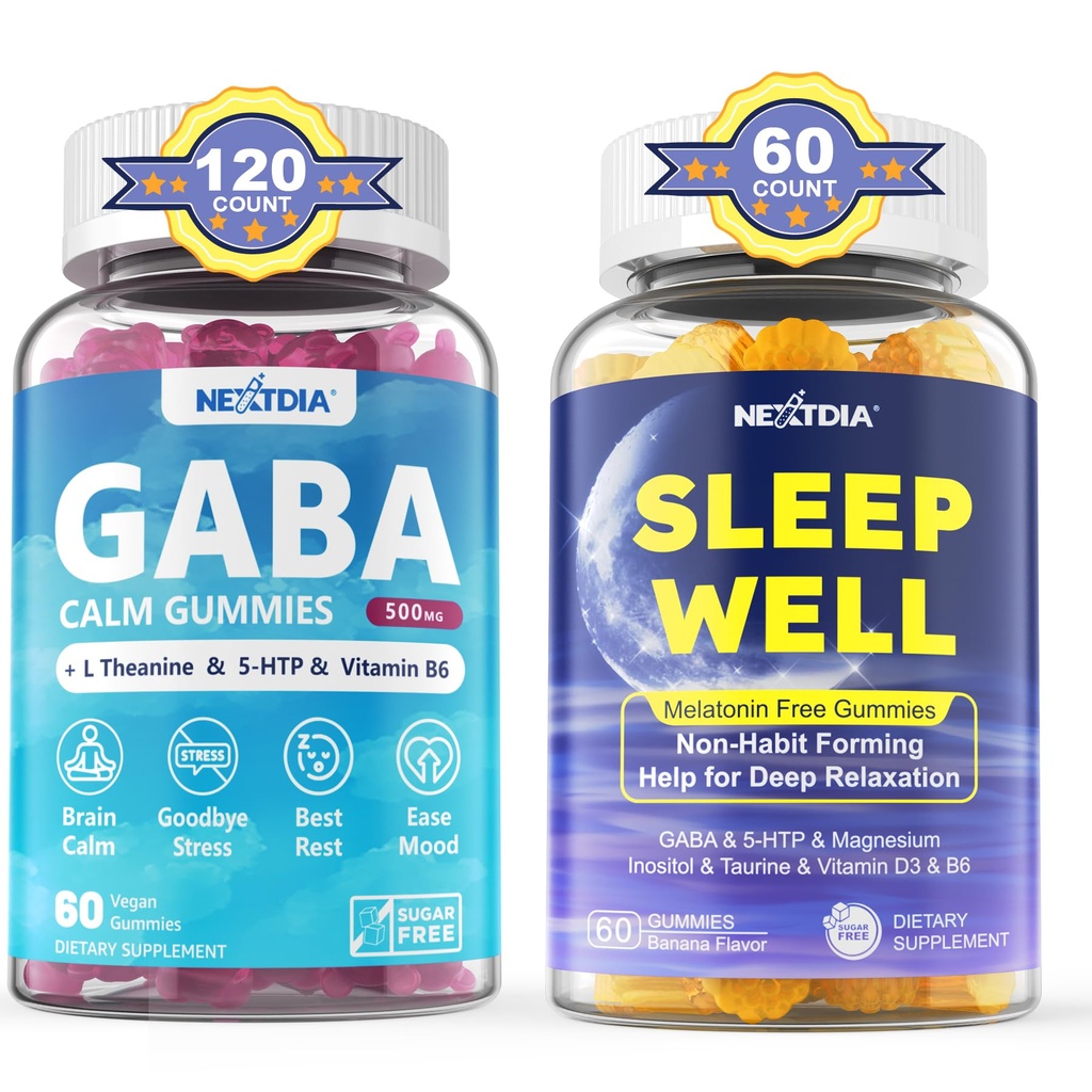 GABA Gumies, Melatonin Free Natural Sleep Gumies