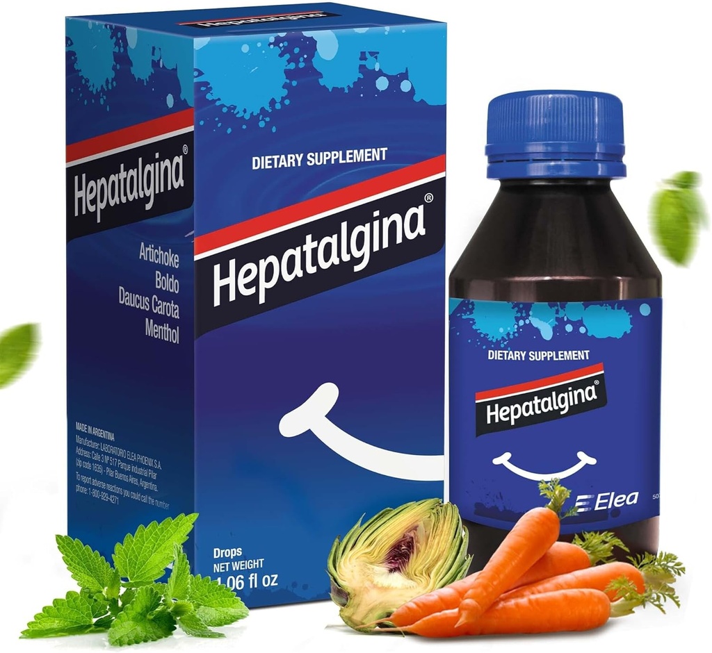 Jetrna podpora Prebavni protektor - Tekoči zeliščni dodatek z artičoko Extract za čiščenje jeter Detox in popravila - Jetrna detox čiščenje kapljice z meto, Boldo & Korenček - 120 ml