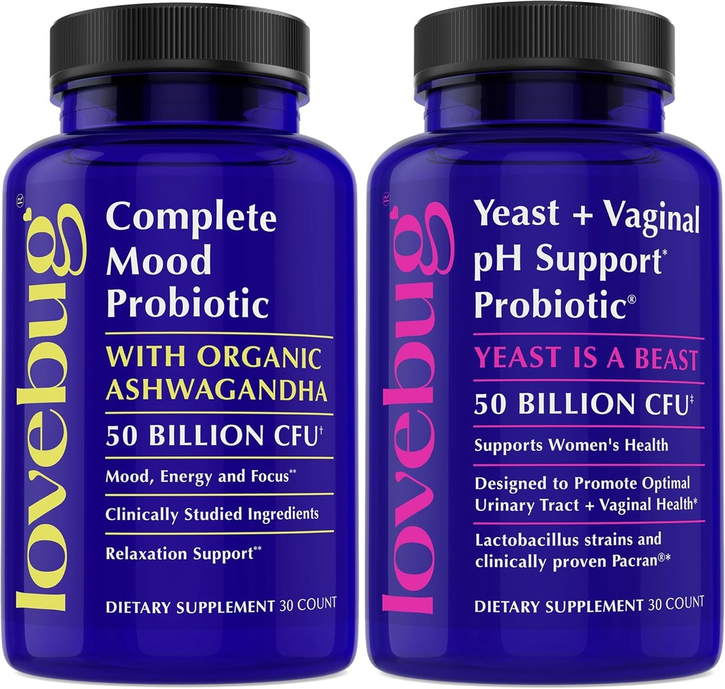 Podpora Lovebug Yeast in podpora razpoloženju Probiotiki Bundle