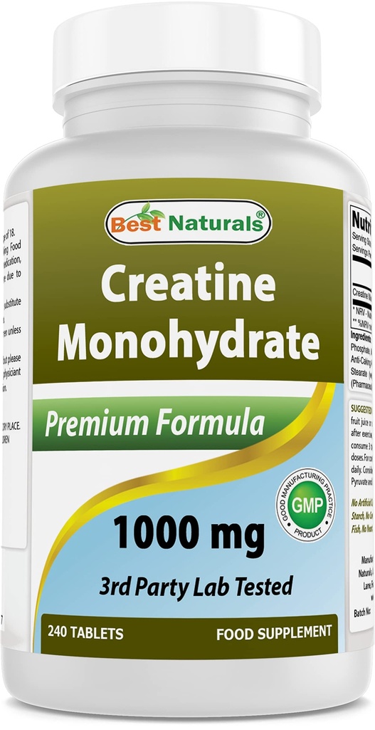 Najboljši naravni kreatin monohidrat 1000 mg 240 tablete