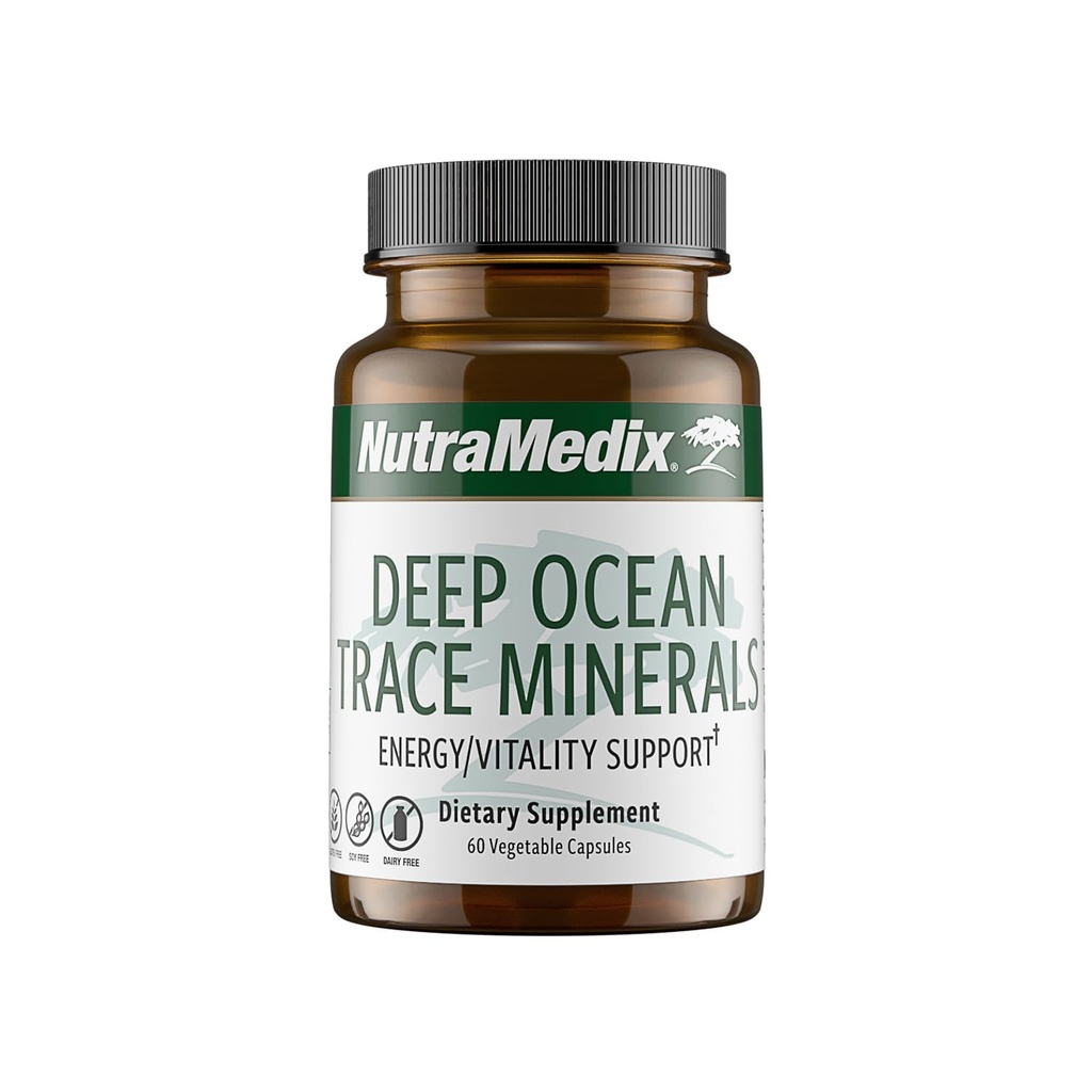 NutraMedix Deep Ocean Trace Minerals 1000mg - Mineral & Energy Supplements - Magnezij, Cink, Kalij, Bor, Fosfor in Mangan - Elektrolitska podpora (60 kapsul)