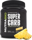 NutraBio Super Carb, ogljikovi hidrati v prahu z grozdnim dekstrinom in elektroliti, napredni ogljikovi hidrati v prahu za gorivo, zmogljivost in okrevanje mišic, ciklični dekstrin, Ananas, 30 Sv
