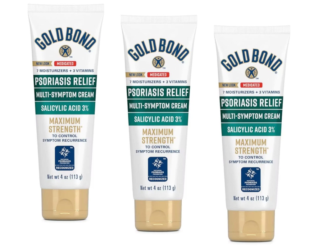 Gold Bond Ultimate Multi-Symptom Psoriasis Relief Cream 4 Ounce (Pack of 3)