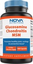 Nova prehrana Triple Jakost Glukozamin Chondroitin MSM 2600mg/Serving kapsule, Podpira zdravo skupno, kartilaža in povezana tkiva - spodbuja skupno udobje in prilagodljivost 180 Število