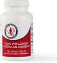 Mlekarna American Ginseng kapsule, 75 ct (2000 mg) – Koncentriran Wisconsin Ginseng Root Extract – Dnevni zeliščni dodatek za imuno podporo