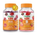 Življenjsko Iron & Vitamin C Otroci + B kompleksni otroci, Gummies Bundle - odličen okus, Vitamin dopolnilo, Gluten brezplačno, GSO brezplačno, Žvečljivi Gummy