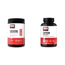 Force Factor Creatine Powder 60 Servisne in kofeinske tablete 100 tablet - kreatin za pridobivanje mišic in kofein za energijo