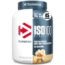 Dymatize ISO100 Whey Protein Powder Isolate, Vanilla, 25g beljakovin, 3 funti, 5,5g BCAA, manj kot 120 Cal., Gluten Free, 1g maščobe, 1g sladkorja, 2g ogljikovih hidratov (45 servivi)