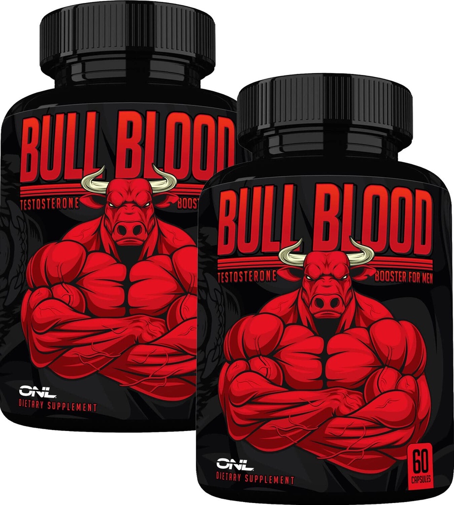 ONL Blood Testosteron Booster - Visoka moč moški izboljšanje testosterona dopolnilo za Stamina & vzdržljivost - Test Booster z Maca Root, Horny Goat Weed & Tongkat Ali - 120 Kapsule (2-Pack)