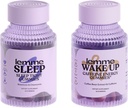 Lemme Sleep in zbudite bundele - Sleep Gummies za boljši nočni počitek & zbudite Caffeine Gummies za energijo - Gluten-free, Non-GMO, 60 Štetje vsak